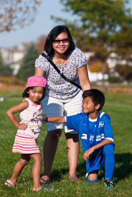 the happy and fun family in sport